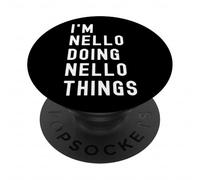 Je suis Nello Qui Fait des Choses à Nello PopSockets PopGrip Adhésif