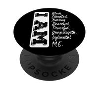 Je suis Noir Mois De L'histoire des Noirs Fort Instruit Fier PopSockets PopGrip Adhésif
