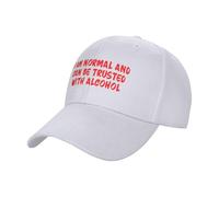 Je suis Normal Et on Peut Me Faire Confiance en Matière d'alcool Casquettes De Baseball Hip-Hop Casquettes Séchage Rapide Solaire Cap pour Golf Course À Pied Été