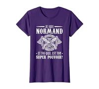 Je suis Normand Et Toi Quel Est Ton Super Pouvoir T-Shirt, Femme, Violet, S