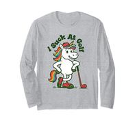 Je suis nul au Golf Loser Unicorn Sarcastic Golfing Manche Longue