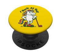 Je suis nul au golf Loser Unicorn Sarcastic Golfing PopSockets PopGrip Adhésif