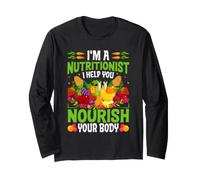 Je suis nutritionniste, Je Vous Aide à Nourrir Votre Corps Manche Longue