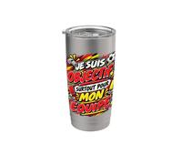 Je Suis Objectif Surtout Pour Mon Équipe Humour Football Gobelet isotherme en acier inoxydable double paroi