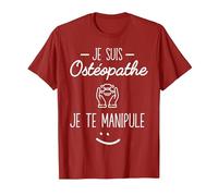 Je suis Ostéopathe Cadeau Humour T-Shirt, Homme, Canneberge, S