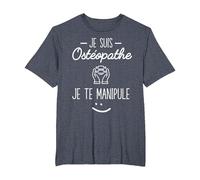 Je suis Ostéopathe Cadeau Humour T-Shirt, Homme Grandes Tailles, Bleu Chiné, 2X Tall