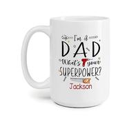 Je Suis Papa, Quel Est Ton Pouvoir ? Tasse À Café Drôle Tasse À Thé Unique Mug Idée Cadeau Pour Collègue Noël Anniversaire 330Ml