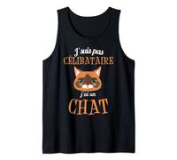 Je Suis Pas Célibataire J'ai Un Chat Cadeau Humour Chat Débardeur
