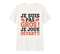 Je suis Pas Gros Je Joue Devant Humour Rugby Rugbyman T-Shirt Haut de Gamme