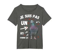Je suis Pas Un Pigeon Humour Trop Gentil Arnaque Commerce T-Shirt, Femme Grandes Tailles, Asphalte, 5X