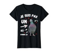 Je suis Pas Un Pigeon Humour Trop Gentil Arnaque Commerce T-Shirt, Femme, Noir, XXL