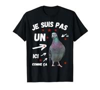Je suis Pas Un Pigeon Humour Trop Gentil Arnaque Commerce T-Shirt, Homme, Noir, XL