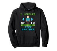 Je suis passé au Niveau Step Brother Gamer Pixel Design Sweat à Capuche