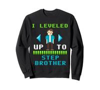 Je suis passé au Niveau Step Brother Gamer Pixel Design Sweatshirt