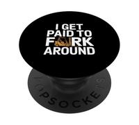 Je suis payé pour fouiller Autour du conducteur de Chariot élévateur PopSockets PopGrip Adhésif