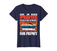 Je suis Peintre en Bâtiment Peinture T-Shirt, Femme, Bleu Marine, L