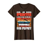 Je suis Peintre en Bâtiment Peinture T-Shirt, Femme, Marron, XXL