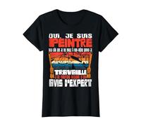 Je suis Peintre en Bâtiment Peinture T-Shirt, Femme, Noir, L