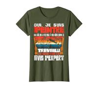 Je suis Peintre en Bâtiment Peinture T-Shirt, Femme, Olive, L