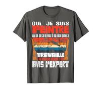 Je suis Peintre en Bâtiment Peinture T-Shirt, Homme, Asphalte, S