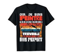 Je suis Peintre en Bâtiment Peinture T-Shirt, Homme, Noir, 3XL
