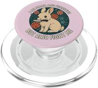 Je suis Petite et Sensible, mais Je me Bats Aussi en Tant Que Lapin PopSockets PopGrip pour MagSafe