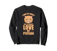 Je suis Peut-être Fou mais j'aimerai Toujours Mon Chat Persan Sweatshirt