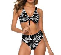 Je suis Peut-être mécanicien, mais Je ne Peux Pas réparer Les stupides Maillots de Bain pour Femmes, Ensemble Bikini 2 pièces à Lacets