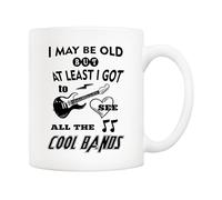 « Je Suis Peut-Être Vieux, Mais Au Moins J'Ai Pu Voir Tous Les Groupes Géniaux. » Tasse À Café Porcelaine Tasses Pratiques Tasse Pour Lait Eau Femme 330Ml