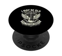 Je suis Peut-être Vieux mais J'Ai PU Voir Tous Les Groupes Cool Rock N Roll PopSockets PopGrip Adhésif