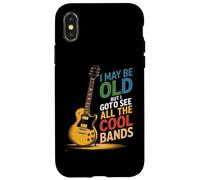 Je suis Peut-être Vieux mais J'Ai PU Voir Tous Les Groupes sympas Coque pour iPhone X/XS