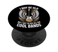 Je suis Peut-être Vieux mais J'Ai PU Voir Tous Les Groupes sympas Funny Rock PopSockets PopGrip Adhésif