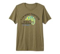 Je suis Plus confus qu'un caméléon sur Un caméléon Arc-en-Ciel T-Shirt Haut de Gamme