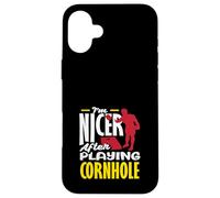 Je suis Plus Gentil après Avoir joué à Cornhole Lover Coque pour iPhone 16 Plus