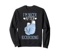Je suis plus gentil après le kickboxing Funny Kickboxer J'adore le kickboxing Sweatshirt