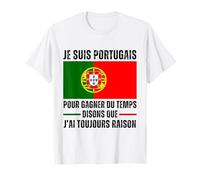 Je Suis Portugais Humour Portugal Fierté Des Origines Cadeau T-Shirt