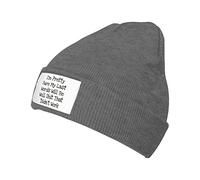 Je suis Presque Sûr Que Mes Derniers Mots Seront : « Eh Bien, Merde, Ça n'a Pas Marché » Bonnet Homme Thermique Bonnet Hiver Extensible Chapeau Tricoté pour Femme Course À Pied Cyclisme