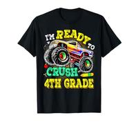 Je suis prêt à écraser Le Premier Jour des garçons de Monster Truck de 4e année T-Shirt