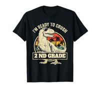 Je suis prêt à écraser un dinosaure vintage de 2e année pour la rentrée T-Shirt