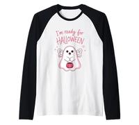 Je suis prête pour Halloween Ghost Cute Spirit Manche Raglan