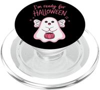 Je suis prête pour Halloween Ghost Cute Spirit PopSockets PopGrip pour MagSafe