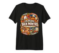 Je suis prête pour Les Amoureux de la Saison automnale de BER Months T-Shirt Haut de Gamme
