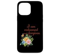Je suis racheté et pardonné - Floral Christian Faith Coque pour iPhone 13 Pro Max