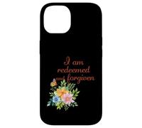 Je suis racheté et pardonné - Floral Christian Faith Coque pour iPhone 14