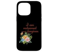 Je suis racheté et pardonné - Floral Christian Faith Coque pour iPhone 14 Pro Max