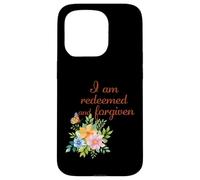 Je suis racheté et pardonné - Floral Christian Faith Coque pour iPhone 15 Pro