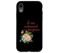 Je suis racheté et pardonné - Floral Christian Faith Coque pour iPhone XR