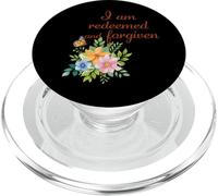 Je suis racheté et pardonné - Floral Christian Faith PopSockets PopGrip pour MagSafe