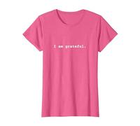 Je suis Reconnaissant. Affirmation Positive en matière de santé mentale T-Shirt, Femme, Rose Chiné, XS