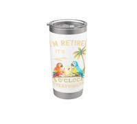 Je suis retraité - Il est 5 heures partout - 5 heures quelque part Gobelet isotherme en acier inoxydable double paroi
